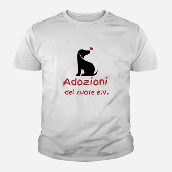 Weißes Kinder Tshirt mit Hundemotiv, Adozioni del Cuore e.V. - Seseable