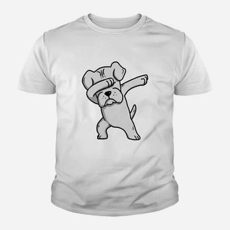 White Boxer Dabbing Funny Dog Dab Dance Kid T-Shirt - Seseable