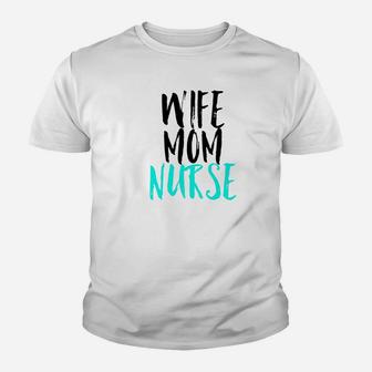 Wife Mom Nurse Womens Premium Vintage Funny Nursing Kid T-Shirt - Seseable