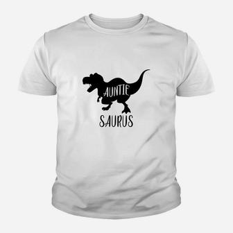 Womens Auntie Saurus Matching Dinosaur Family Gift For Aunt Kid T-Shirt - Seseable