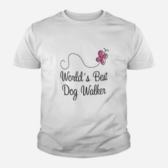 Worlds Best Dog Walkers Kid T-Shirt - Seseable