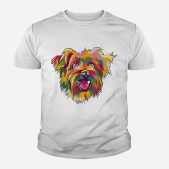 Yorkshire Terrier Cute Yorkie Pop Art Dog Gift Kid T-Shirt - Seseable