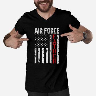 Air Force Father, best christmas gifts for dad Men V-Neck Tshirt - Seseable
