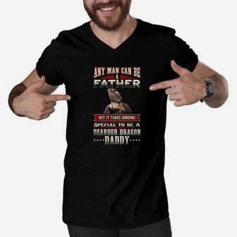 Bearded Dragon Daddy Fathers Day Gift Bearded Dragon S Men V-Neck Tshirt - Seseable