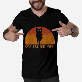 Best Cat Dad Ever Cat Daddy, best christmas gifts for dad Men V-Neck Tshirt - Seseable