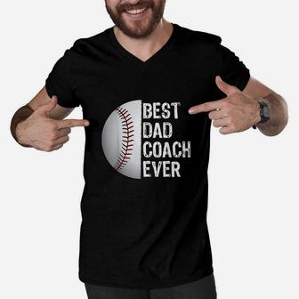 Best Dad Coach Ever Men V-Neck Tshirt - Seseable