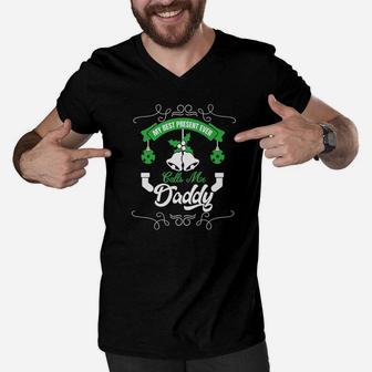 Best Present Calls Me Daddy, best christmas gifts for dad Men V-Neck Tshirt - Seseable
