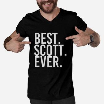 Best Scott Ever Funny Men Fathers Gift Idea Men V-Neck Tshirt - Seseable