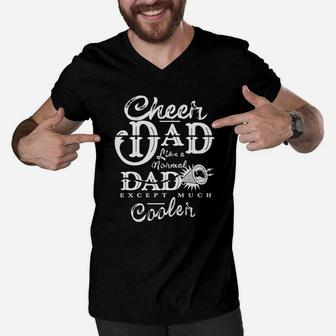 Cheer Dad Gifts Daddy Father Day Sport Cheerleader Men V-Neck Tshirt - Seseable