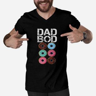 Dad Bod Donut Six Pack Daddy Gym Men V-Neck Tshirt - Seseable