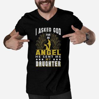 Dad Daughter T Shirts. Fathers Day Gifts Men V-Neck Tshirt - Seseable