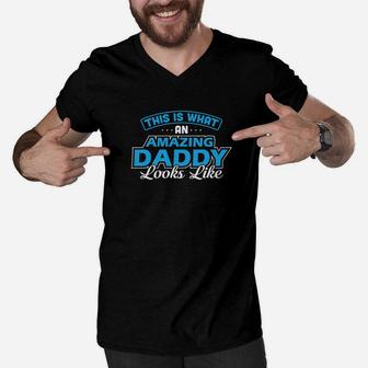 Dad Life Shirts Amazing Daddy S Funny Father Papa Gifts Men V-Neck Tshirt - Seseable