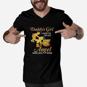 Daddy Dad Memorial Loss Of Father Men V-Neck Tshirt - Seseable
