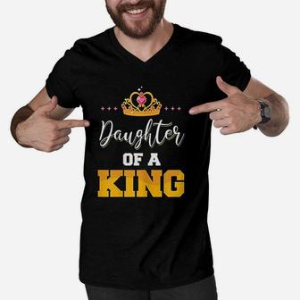 Daughter Of A King Father And Daughter Matching Men V-Neck Tshirt - Seseable