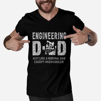 Engineering Dad Gifts For Father Engineer Men V-Neck Tshirt - Seseable