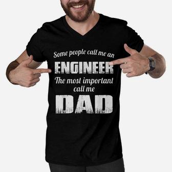 Engineering Father Gift, dad birthday gifts Men V-Neck Tshirt - Seseable