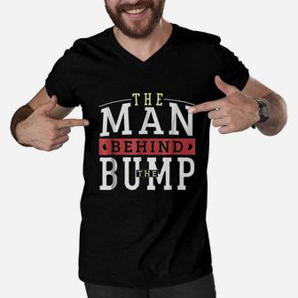 Expectant Father First Time Future Daddy Dad Bump Men V-Neck Tshirt - Seseable