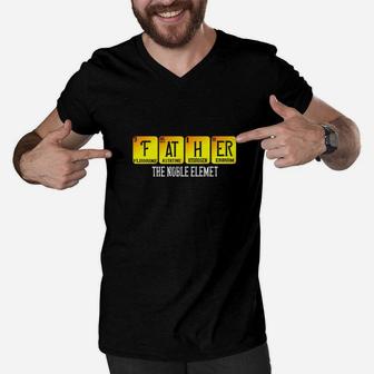 F At H Er Best Dad Ever Periodic Table Shirt Fathers Day Premium Men V-Neck Tshirt - Seseable