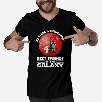 Father And Daughter Best Friend In The Galaxy Men V-Neck Tshirt - Seseable