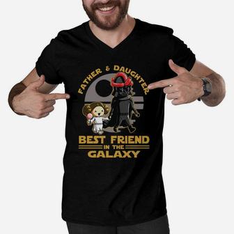 Father And Daughter Best Friends In The Galaxy Men V-Neck Tshirt - Seseable