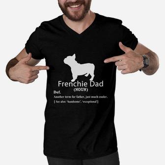 Frenchie Dad Definition For Father Day Shirt Men V-Neck Tshirt - Seseable