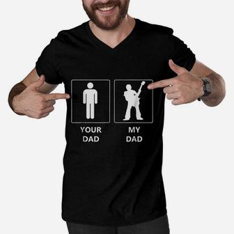 Funny Your Dad Vs My Daddy, best christmas gifts for dad Men V-Neck Tshirt - Seseable