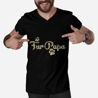 Fur Papa Men V-Neck Tshirt - Seseable