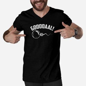 Gooooaal Shirt Cute Soccer Player Father To Be Gift Men V-Neck Tshirt - Seseable