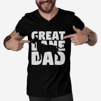 Great Dane Dad Dog Father Great Dane Men V-Neck Tshirt - Seseable