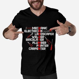 Handyman Gift Tools Dad Father, dad birthday gifts Men V-Neck Tshirt - Seseable