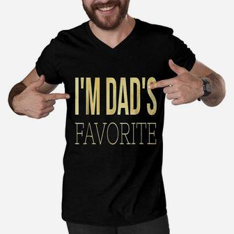 I Am Moms Dads Favorite Funny, best christmas gifts for dad Men V-Neck Tshirt - Seseable