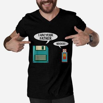 I Am Your Father Usb Floppy Disk It Computer Men V-Neck Tshirt - Seseable