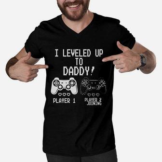 I Leveled Up To Daddy 2020 Men V-Neck Tshirt - Seseable