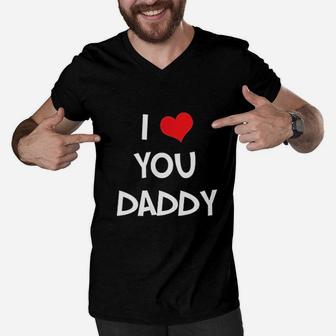 I Love You Daddy, best christmas gifts for dad Men V-Neck Tshirt - Seseable