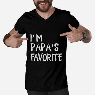 Im Papas Favorite Shirt, best christmas gifts for dad Men V-Neck Tshirt - Seseable