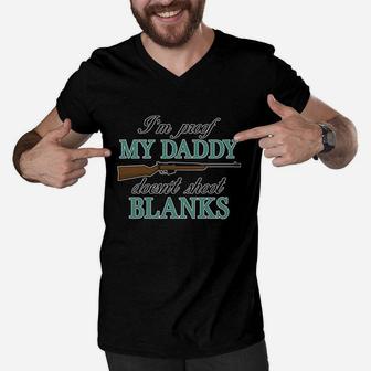 Im Proof My Daddy Doest Blanks Men V-Neck Tshirt - Seseable