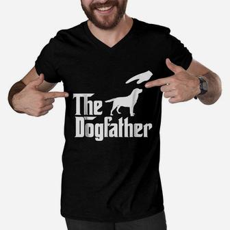 Labrador Retriever The Dogfather Funny Dog Men V-Neck Tshirt - Seseable