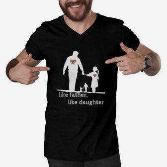 Like Father Like Daughter, dad birthday gifts Men V-Neck Tshirt - Seseable