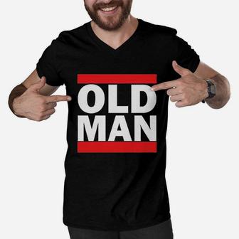 Papa Daddy Old Man, dad birthday gifts Men V-Neck Tshirt - Seseable