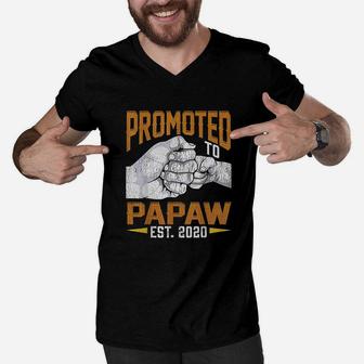 Promoted To Papaw Men V-Neck Tshirt - Seseable