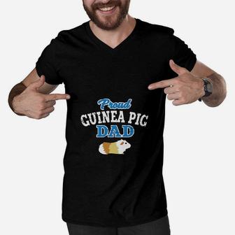 Proud Guinea Pig Dad Father s Day Men V-Neck Tshirt - Seseable