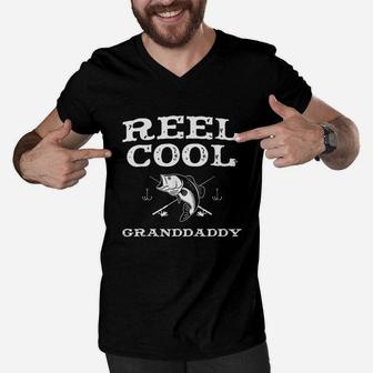 Reel Cool Granddaddy, best christmas gifts for dad Men V-Neck Tshirt - Seseable