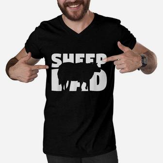 Sheep Dad Sheep Lover Men V-Neck Tshirt - Seseable