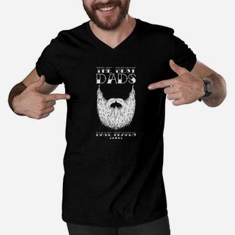 The Best Dads Have Beards Bes Ever, gifts for dad Men V-Neck Tshirt - Seseable