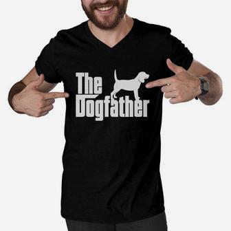 The Dog Father Beagle Shirt, best christmas gifts for dad Men V-Neck Tshirt - Seseable