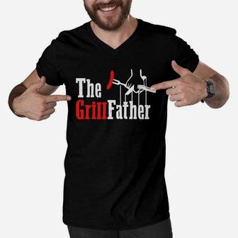 The Grill Father Shirt Funny Gift Labor Day Men V-Neck Tshirt - Seseable