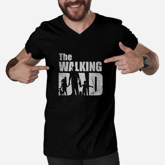 The Walking Dad Fathers Day Men V-Neck Tshirt - Seseable