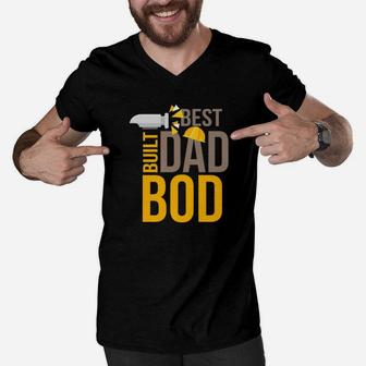 Toolbox Best Built Dad Bod Tool Daddy Fathers Day Gift Men Premium Men V-Neck Tshirt - Seseable