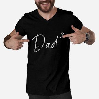 Twin Dad Squared Men V-Neck Tshirt - Seseable