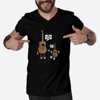 Uke I Am Your Father Funny Guitar Ukulele Player Music Lover Men V-Neck Tshirt - Seseable